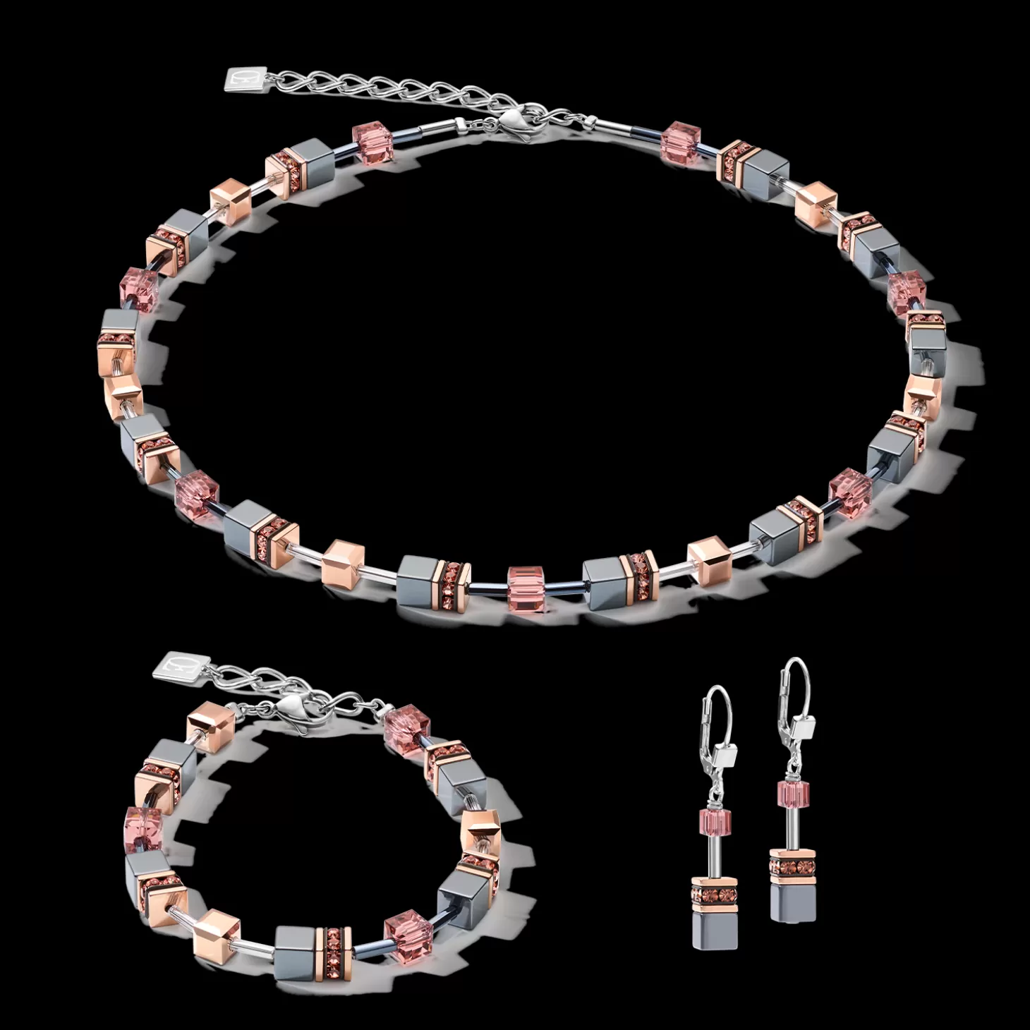 COEUR DE LION Geocube® Earrings Antique Pink