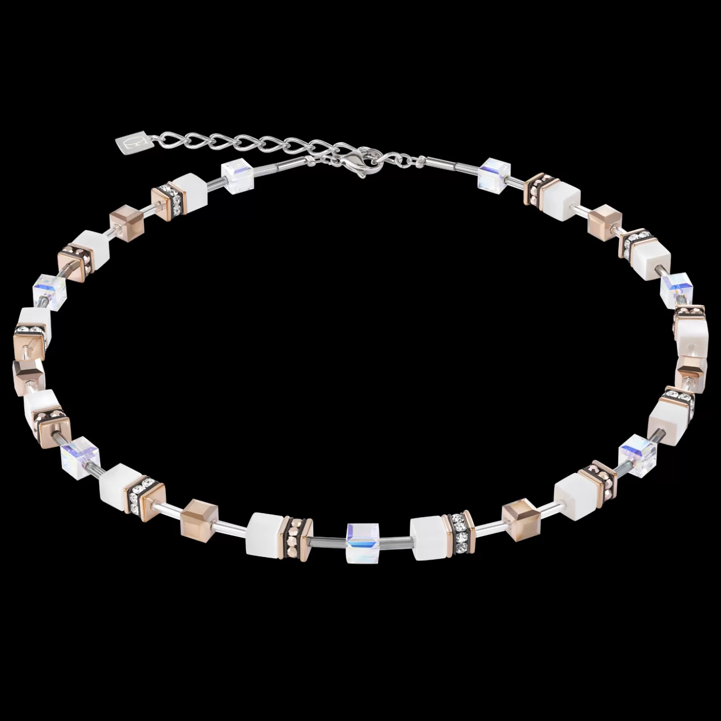 COEUR DE LION Geocube® Necklace White